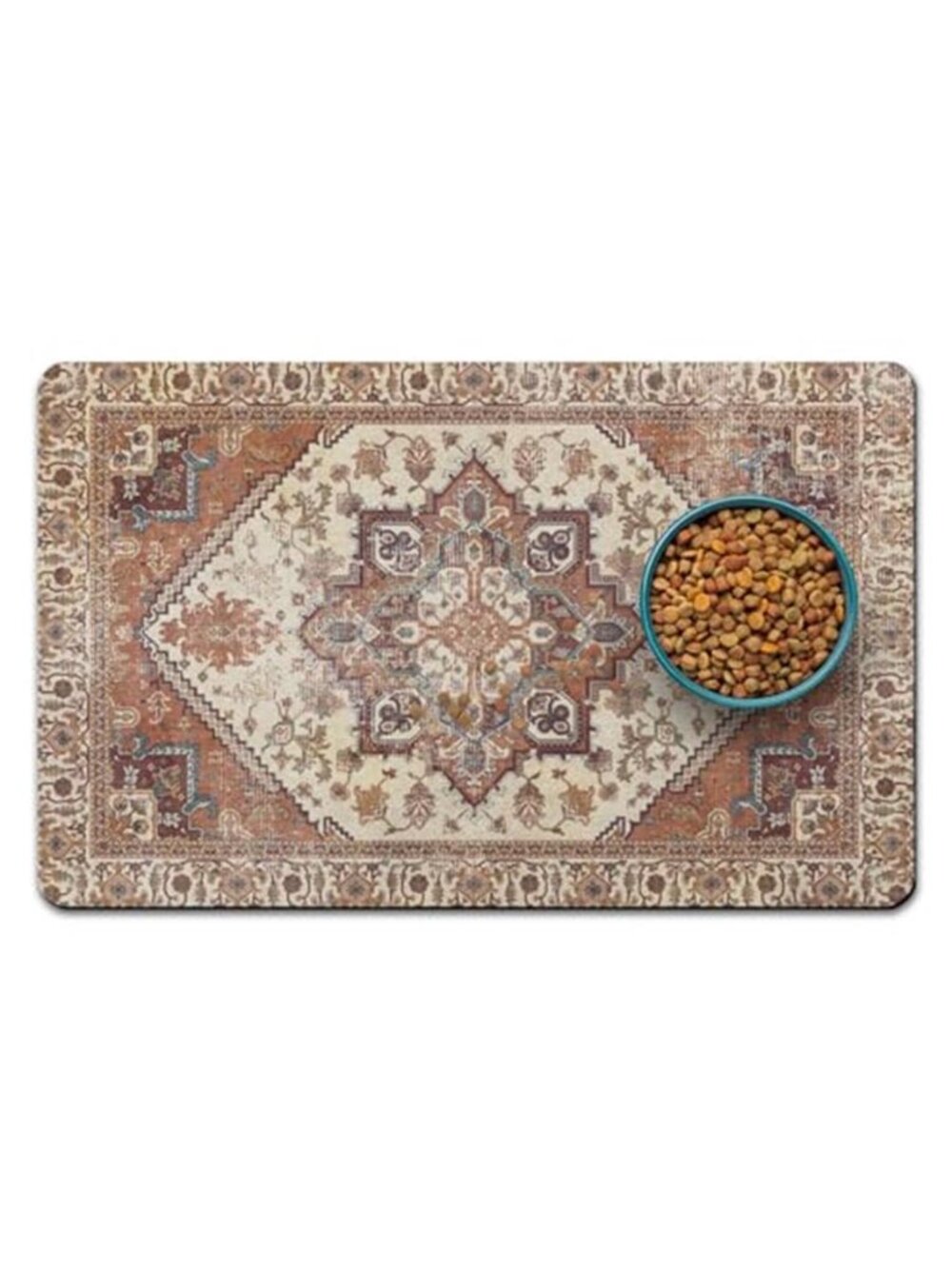 Dog Food Mat for Floors Absorbent Pet Cat Food Bowl Mat 12x20 in